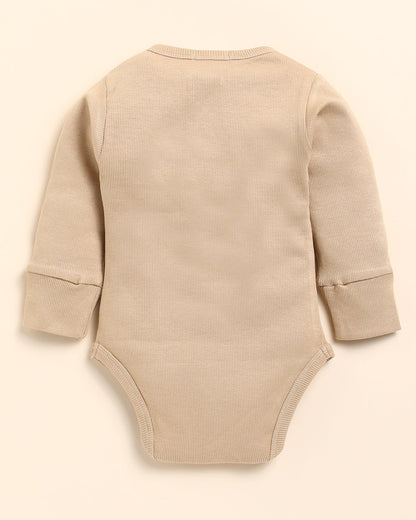 Cot & Candy Baby Latte Bodysuit with Leggings-Solid-Organic Cotton-For Infants