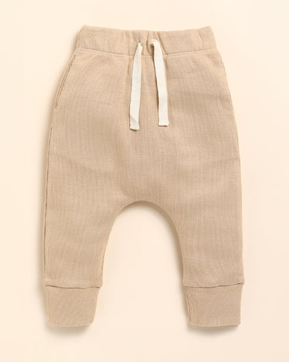 Cot & Candy Baby Latte Bodysuit With Leggings-Solid-Organic Cotton-For Infants