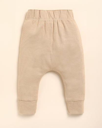 Cot & Candy Baby Latte Bodysuit With Leggings-Solid-Organic Cotton-For Infants