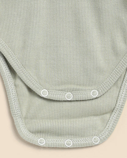 Cot & Candy Baby Sage Bodysuit With Leggings-Solid-Organic Cotton-For Infants