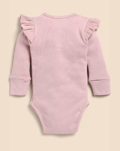 Cot & Candy Baby Blush Pink Bodysuit With Leggings-Solid-Organic Cotton-For Infants