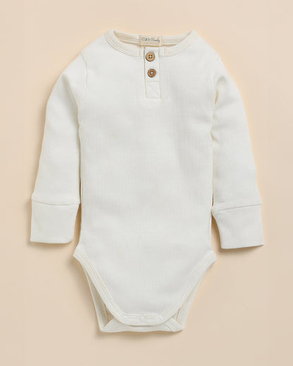 Cot & Candy Baby Milk Bodysuit with Leggings-Solid-Organic Cotton-For Infants