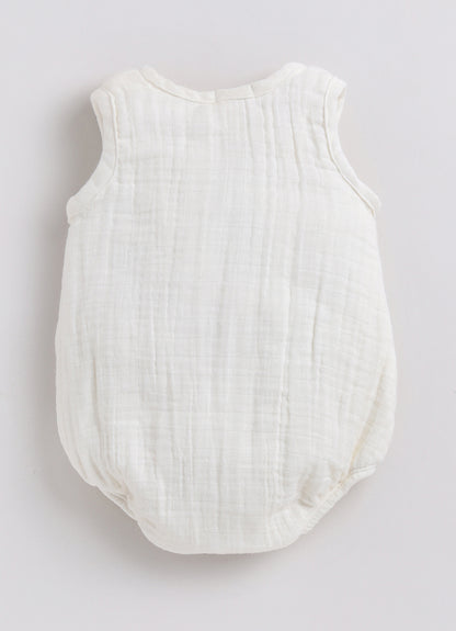 Cot & Candy Baby Milk Romper-Solid-Organic Cotton-For Infants