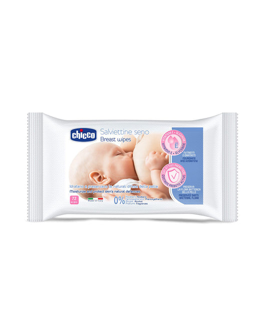 Chicco Breast Wipes-With Vitamin E & Glycerine-Dermatologically Tested-Pack of 72-Nursing Pads