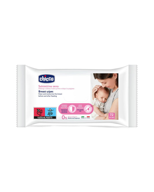 Chicco Breast Wipes-With Vitamin E & Glycerine-Dermatologically Tested-Pack of 72-Nursing Pads