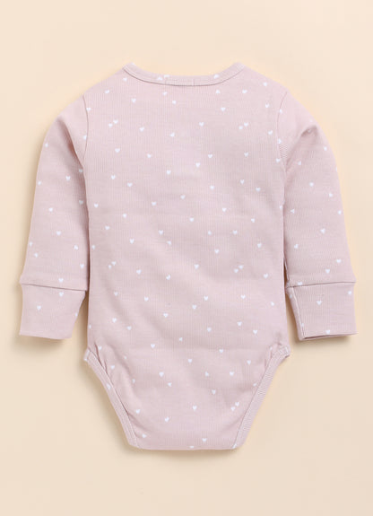 Cot & Candy Baby Pink Winter Wear Bodysuit-Polka dots-Organic Cotton-For Infants