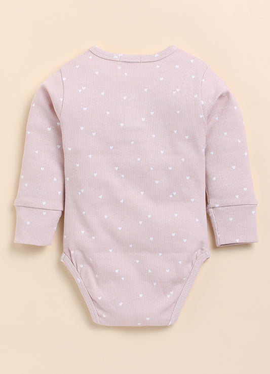 Cot & Candy Baby Pink Winter Wear Bodysuit-Polka dots-Organic Cotton-For Infants