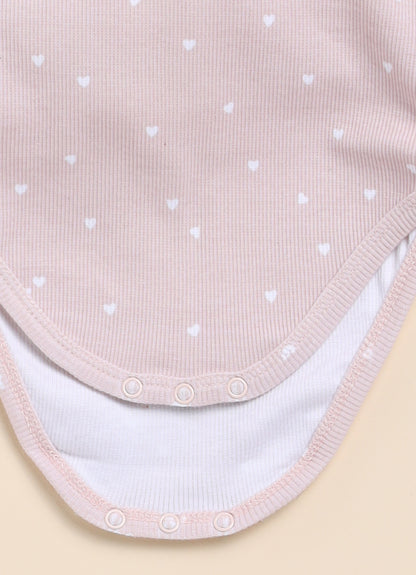 Cot & Candy Baby Pink Winter Wear Bodysuit-Polka dots-Organic Cotton-For Infants