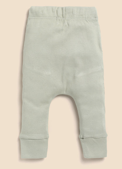 Cot & Candy Baby Sage Pants-Solid-Organic Cotton-For Infants