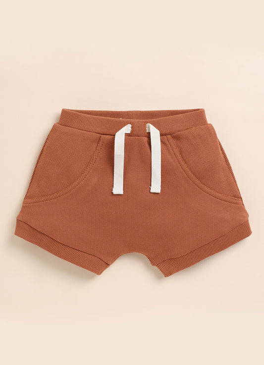 Cot & Candy Baby Ginger Shorts -Solid-Organic Cotton-For Infants