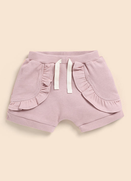 Cot & Candy Baby Blush Pink Shorts -Solid-Organic Cotton-For Infants