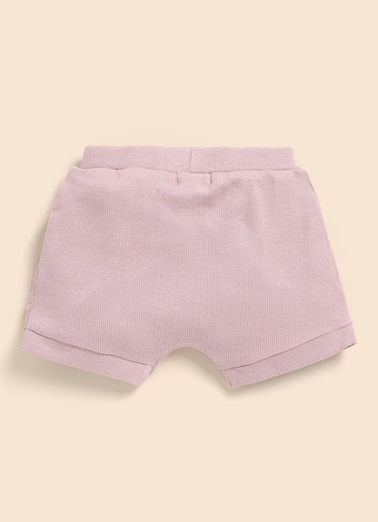 Cot & Candy Baby Blush Pink Shorts -Solid-Organic Cotton-For Infants