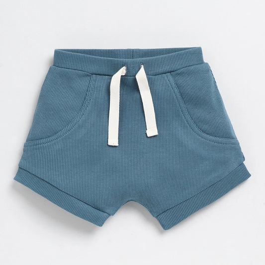 Cot & Candy Baby Denim Shorts -Solid-Organic Cotton-For Infants