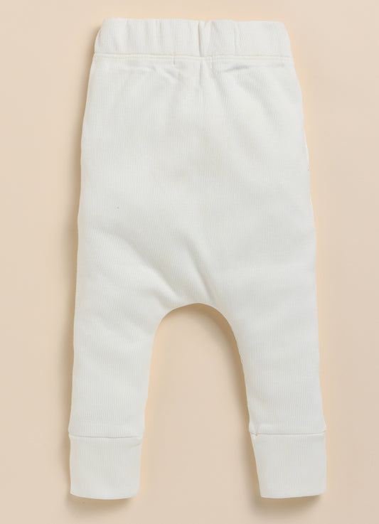 Cot & Candy Baby Brown & White Trousers-Solid-Organic Cotton-Pack of 2-For Infants