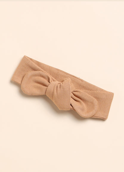 Cot & Candy Baby Blue & Peach Pink Headbands-Solid-Organic Cotton-Pack of 2-For Infants