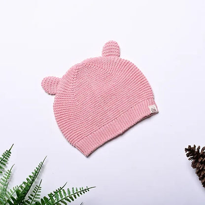 BeeLittle Pink Cap-Knitted-Organic Cotton-For Infants