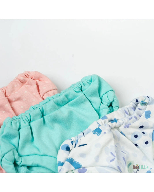 BeeLittle Muticolor Briefs-Baabaa Baby-Organic Cotton-Pack of 3-For Infants