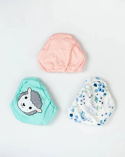 BeeLittle Muticolor Briefs-Baabaa Baby-Organic Cotton-Pack of 3-For Infants