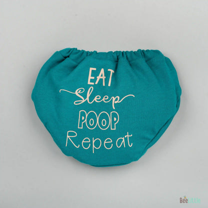 BeeLittle Muticolor Briefs-Eat Sleep Poop Repeat-Organic Cotton-Pack of 3-For Infants