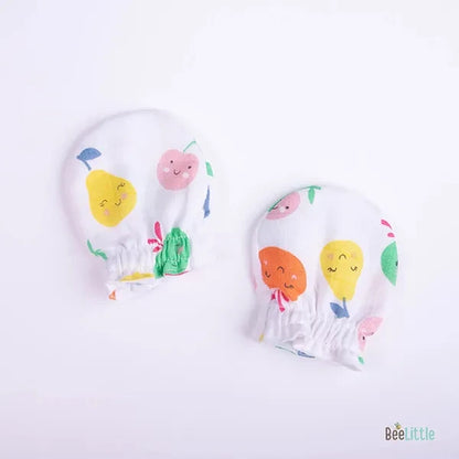 BeeLittle Multicolor Mittens-Fruit Punch-Organic Muslin-For Infants