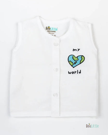 BeeLittle White Jhabla-In My World-Organic Cotton-Pack of 2-For Infants