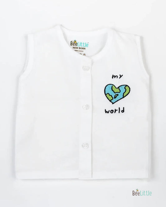 BeeLittle White Jhabla-In My World-Organic Cotton-Pack of 2-For Infants