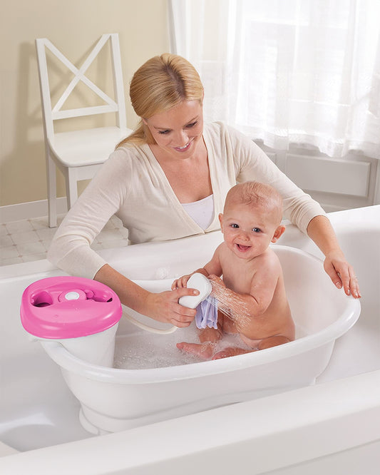 Summer Infant Newborn-To-Toddler Baby Bath Tub-With Shower Centre-0 to 12M-Pink