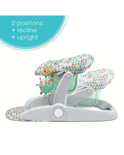 Summer Infant Learn-To-Sit 2 Position Floor Booster Seat-3 Point Safety Harness-4 to 12M-Grey