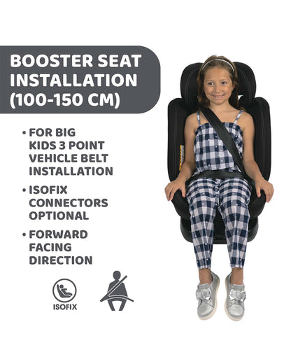 Chicco Unico Evo I-Size-Baby Car Seat-Convertible (Front & Rear Facing)-360 Degree Rotation System-For 0 to 12Y-Black