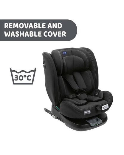 Chicco Unico Evo I-Size-Baby Car Seat-Convertible (Front & Rear Facing)-360 Degree Rotation System-For 0 to 12Y-Black