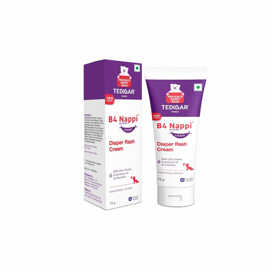 Tedibar B4 Nappi Diaper Rash Cream-With Calendula Oil & Allantoin