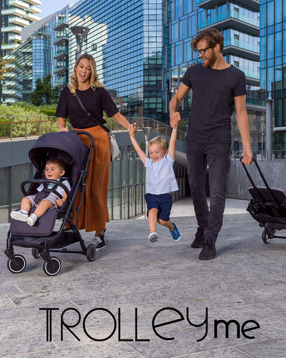 Chicco TrolleyMe Lightweight Baby Stroller-Travel Friendly-One Hand Fold-Pram for 0M+ (Upto 15 Kg)-Stone Black