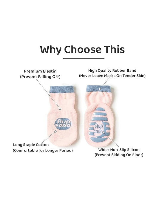 Youstylo Multicolored Socks-Fruits Printed-Cotton-Pack of 5-For Infants