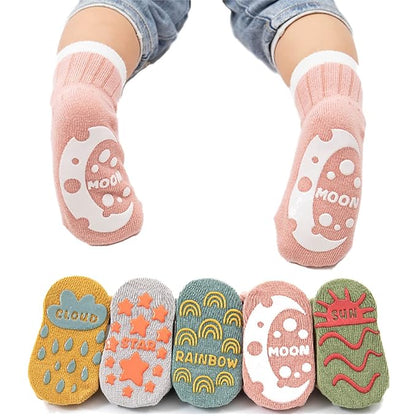 Youstylo Multicolored Socks-Nature Printed-Cotton-Pack of 5-For Infants