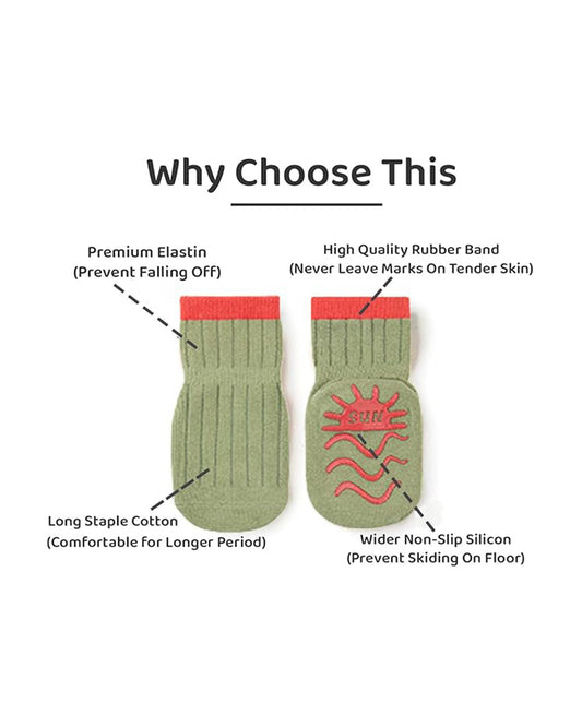 Youstylo Multicolored Socks-Nature Printed-Cotton-Pack of 5-For Infants