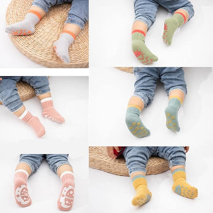 Youstylo Multicolored Socks-Nature Printed-Cotton-Pack of 5-For Infants