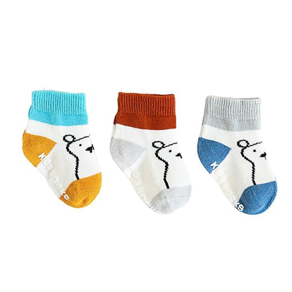 Youstylo Multicolored Socks-Striped-Cotton-Pack of 3-For Infants