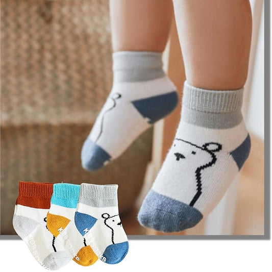 Youstylo Multicolored Socks-Striped-Cotton-Pack of 3-For Infants