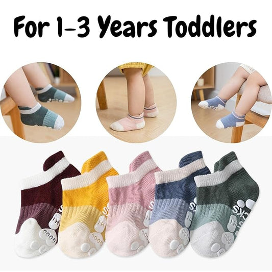 Youstylo Multicolored Socks-Multi Print-Cotton-Pack of 5-For Infants