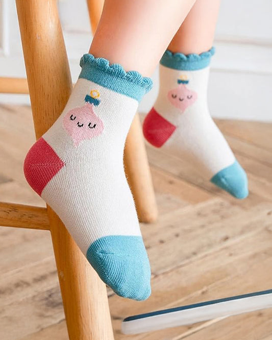 Youstylo Multicolored Socks-Multi Pattern-Cotton-Pack of 5-For Infants