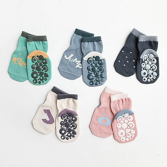 Youstylo Multicolored Socks-Printed-Cotton-Pack of 5-For Infants