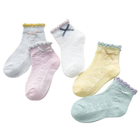 Youstylo Multicolored Socks-Solid-Cotton-Pack of 5-For Infants