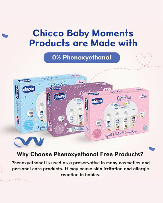 Chicco Baby Caring Purple New Born Gift Set-Pack Of 7-Gift For Baby Shower & Baby Birthday