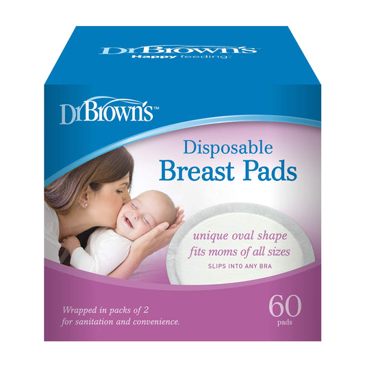 Dr. Brown's 100% Cotton Disposable Breast Pads-Pack of 60