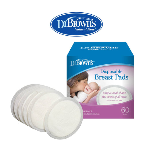 Dr. Brown's 100% Cotton Disposable Breast Pads-Pack of 60