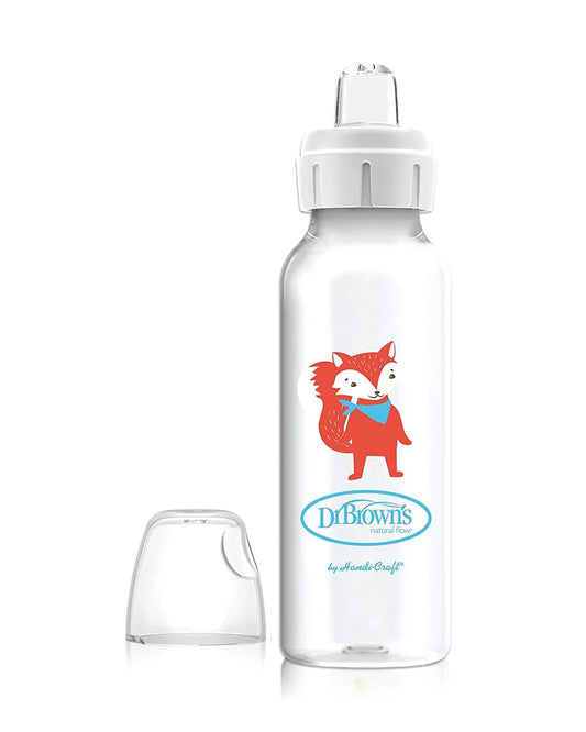 Dr. Brown's Milestones Sippy Spout Feeding Bottle-Anti Colic-240 ml-Fox-6 to 24M