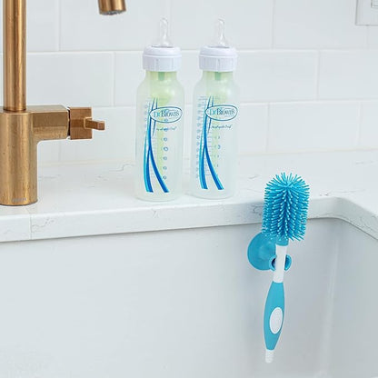 Dr. Brown's Soft Touch Bottle & Nipple Cleaning Brush-Anti Slip Handle-Blue