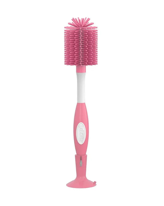 Dr. Brown's Soft Touch Bottle & Nipple Cleaning Brush-Anti Slip Handle-Pink