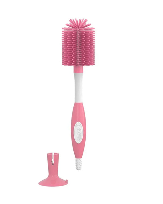 Dr. Brown's Soft Touch Bottle & Nipple Cleaning Brush-Anti Slip Handle-Pink