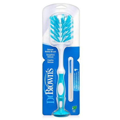 Dr. Brown's Soft Deluxe Bottle & Nipple Cleaning Brush-Anti Slip Handle-Teal